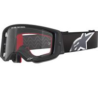 Alpinestars Supertech Corp Absolute Vision Stripe Lunettes de motocross, noir/gris, Taille unique
