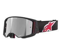 Alpinestars Lunettes motocross Supertech Corp miroirs Argent Réfléchissant Noir/Rouge