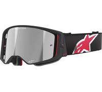 Alpinestars Lunettes motocross Supertech Corp miroirs Argent Réfléchissant Noir/Rouge