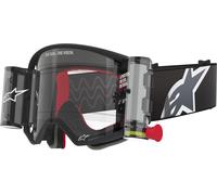 Alpinestars Supertech Corp Stripe Roll-Off Lunettes de motocross, noir-gris pour homme