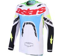Alpinestars Supertech Dyna Maillot Motocross, violet/noir/vert, Taille S