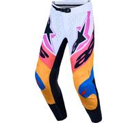 Alpinestars Supertech Dyna Pantalon de motocross, blanc/multicolore, Taille 30