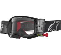 Alpinestars Supertech Firma Roll-Off Lunettes de motocross, Noir/Argent, Taille unique