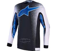 Alpinestars Supertech Hiten AFD Maillot Motocross, Noir/Bleu/Violet, Taille 2XL