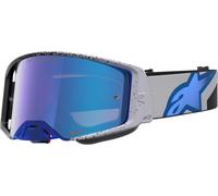 Alpinestars Supertech Hiten Mirror Lunettes de motocross, noir/bleu/blanc, Taille unique