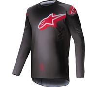 Alpinestars Supertech Lipan Maillot de motocross, Gris/Rouge, Taille XL