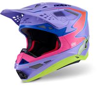Alpinestars Casque moto Supertech M-10 Jett Lawrence R01 Violet / Rose / Jaune fluo XXL