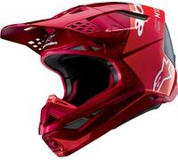 Alpinestars Supertech M10 Flood, casque de motocross XS Rouge Néon/Rouge/Blanc Rouge Néon/Rouge/Blanc