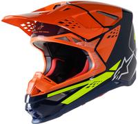 Alpinestars Supertech M8 Factory Casque de motocross, bleu/orange, Taille 2XL