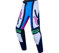 Alpinestars Pantalon Supertech Maven Junior 2027 White Blithe Blue Green Fluo, Taille: 30