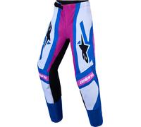Alpinestars Supertech Maven Pantalon de motocross jeunesse, noir/blanc/bleu/rouge, Taille 28