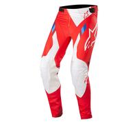 Alpinestars Supertech Pantalon de motocross, blanc-rouge-bleu, taille 30 pour homme
