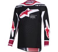 Alpinestars Supertech Pro Vista Maillot de motocross, noir/rouge, Taille S