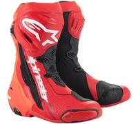 Alpinestars Supertech R Bottes de moto, noir-blanc-rouge, taille 47 pour homme