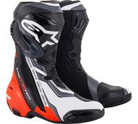 Alpinestars Bottes de moto Supertech R Racing Noir/Fluo Rouge/Blanc/Gris EU 40 Homme