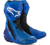 Alpinestars Supertech R Vented, bottes perforées 44 EU Bleu/Noir Bleu/Noir