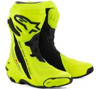 Alpinestars Supertech R Vented Bottes de moto, noir-jaune, taille 42 pour homme