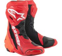 Alpinestars Supertech R Vented Bottes de moto perforées, Rouge, Taille 48