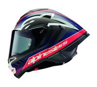 ALPINESTARS Casque moto Supertech R10 Team Black Carbon / Red Fluo / Dark Blue Matt M