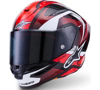 Alpinestars Supertech R7 Kinetis Casque, Noir/Rouge/Blanc, Taille XS