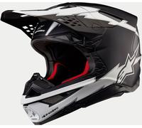 Alpinestars Casque de motocross Supertech S-M10 Ampress 2024 Noir/Blanc Taille M Homme