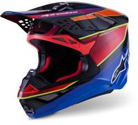 Alpinestars Supertech S-M10 Era 2025 Casque de motocross, bleu/rouge, Taille XS (53/54)