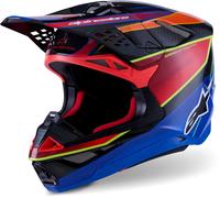 Alpinestars Supertech S-M10 Era, casque de motocross S Bleu/Rouge/Jaune Néon/Noir Bleu/Rouge/Jaune Néon/Noir