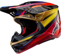 §Casque Cross Alpinestars Supertech S-M10 Era Or-Jaune-Rouge§