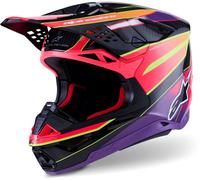Alpinestars Supertech S-M10 Era, casque de motocross XXL Fuchsia/Mauve/Jaune Néon/Rouge Fuchsia/Mauve/Jaune Néon/Rouge