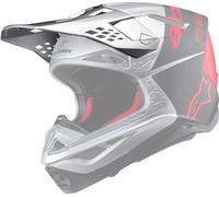 Alpinestars Supertech S-M10 Flood, pic Argent/Noir Mat/Rouge Néon Argent/Noir Mat/Rouge Néon