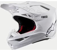 Alpinestars Supertech S-M10 Solid 2024 Casque de motocross, blanc, taille XL pour homme