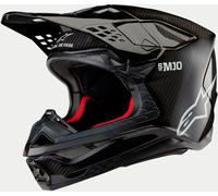 Alpinestars Supertech S-M10 Solid 2024 Casque de motocross, noir, taille S pour homme