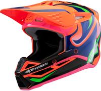 Alpinestars Supertech S-M3 Deegan, casque de motocross pour jeun L Orange Néon/Mauve/Fuchsia Néon Orange Néon/Mauve/Fuchsia Néon