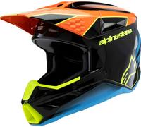 Alpinestars Supertech S-M3 Fray, casque de motocross pour jeunes M Noir/Orange/Jaune Néon Noir/Orange/Jaune Néon