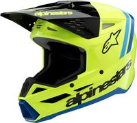 Alpinestars Supertech S-M3 Radium, casque de motocross pour jeun S Jaune Néon/Noir/Bleu Jaune Néon/Noir/Bleu