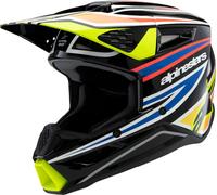 ALPINESTARS Casque moto S-M3 Youth Wurx Black / Yellow Fluor / Blue / Red 2025 L