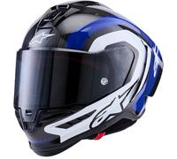Alpinestars Supertech S-R10 Arius, casque intégral XXL Carbone/Blanc/Bleu Carbone/Blanc/Bleu
