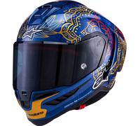 Alpinestars Supertech S-R10 Martinator Thai, casque intégral M Bleu Foncé/Or/Rouge Bleu Foncé/Or/Rouge