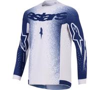 Alpinestars Supertech Scenz Maillot de motocross, gris-bleu, taille S pour homme