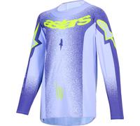 Alpinestars Supertech SCENZ Maillot de motocross pour jeunes, violet/jaune, Taille S