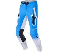 Alpinestars Supertech Scenz Pantalons de motocross, blanc-bleu, taille 28 pour homme