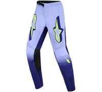 Alpinestars Supertech Scenz Pantalons de motocross pour enfants, violet/jaune néon, Taille 24