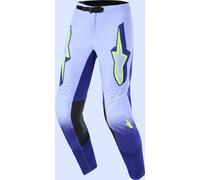 Alpinestars Supertech Scenz Pantalons de motocross, violet/jaune, Taille 40