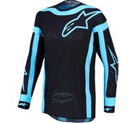 alpinestars Supertech Vesta Hommes Maillot Noir/Turquoise XL