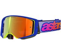 Alpinestars Supertech Vision Vista Lunettes de motocross, bleu-jaune pour homme