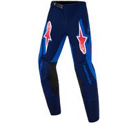 Alpinestars Supertech Vista Pantalons de motocross pour enfants, rouge-bleu, taille 28 pour des gamins