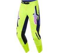 Alpinestars Supertech Vista Pantalons de motocross, pourpre-jaune, taille 40 pour homme