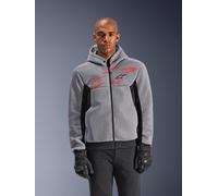 Alpinestars Sweat À Capuche Chrome Superairflow Black Mid Gray Red Fluo
