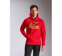 Alpinestars Sweat À Capuche Ride V3 Red Hi Vis Yellow Black, Taille: XS