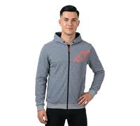 Alpinestars Sweat à capuche zippé Chrome V2 Sport Gris/Rouge Fluo Taille XL